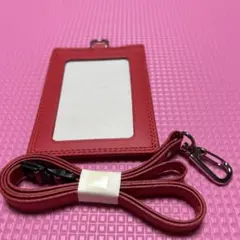 レッド 牛革製パスケース RLNH-S-R