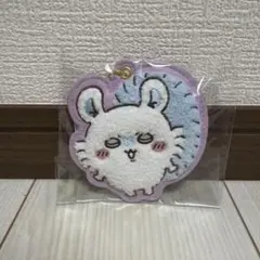 ちいかわ もこもこサガラ刺繍キーホルダー　モモンガ ストラップ