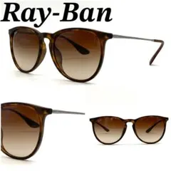 レイバン エリカ ニッケル合金 プラスチック ブラウン サングラス 80223