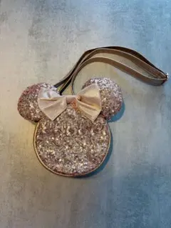 ミニーマウス型ラメポーチ