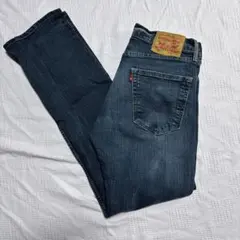 Levi's 505ストレッチストレートブルー デニムW32 L34ダメージ加工