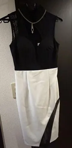 Sugar GLAMOROUS Andy バイカラービジューキャバドレス