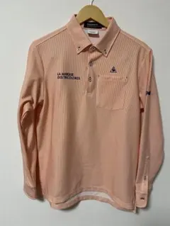 【Le Coq Sportif GOLF】美品シアサッカー長袖シャツ　メンズM