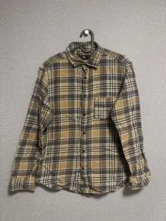 AZUL by moussy ブラウンチェックネルシャツ M