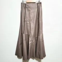 GORGE フェイクレザー マーメイド スカート ロング F きれいめ オフィス