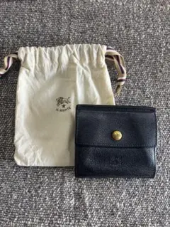 【IL BISONTE】ブラック 二つ折り財布