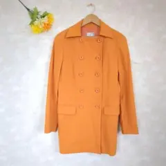 【9】JUNKO SHIMADA コート オレンジ 毛混 レトロのサムネイル
