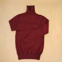 ユニクロ タートルネック ニットセーター メンズ Мサイズ ウール100%