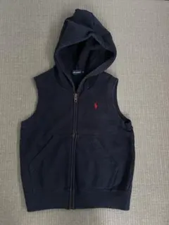 Ralph Lauren フード付きベスト 120 、ネイビー、紺色