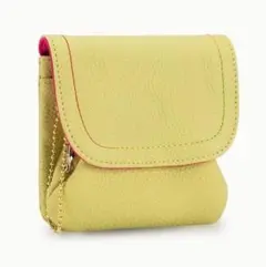 本革 レディース がま口 財布 イエロー 小銭入れ コインケース 新品
