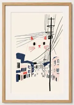 ＜街を見下ろす巨大な猫＞ 現代アート