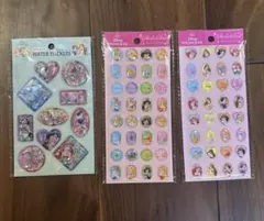 セリア　ディズニープリンセス　カプセルシール　ストーンシール　3枚　即日発送