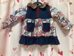 ブーホームズ 70cm 古着風ワンピース パンツ付き