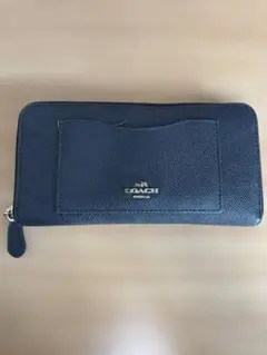 COACH 長財布 ラウンドファスナー レディース 黒 f54007