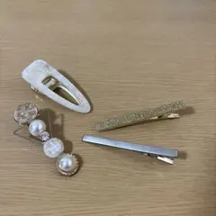ヘアピンセット パール グリッター