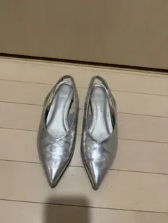 LOWRYS FARM シルバー パンプス Lサイズ