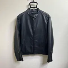 NANO UNIVERSE ブラック レザーライダースジャケット Lサイズ