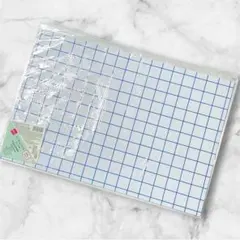 DAISO ランチョンマット チェック柄 青　ブルーダイソー　PVCのサムネイル