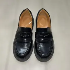 UNIQLO C コンフィールタッチ　ローファー　黒　23.5 厚底　ユニクロ