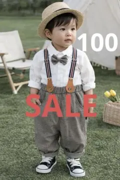 キッズ フォーマル セットアップ 男の子 サスペンダー 蝶ネクタイ 結婚式入園式