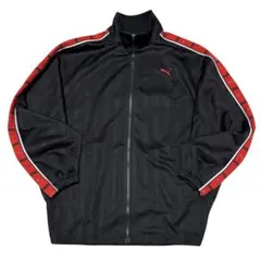 極美品 PUMA プーマ トラックジャケット ジャージ ブラック レッド