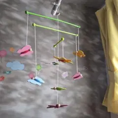 goki 木製モビール 蝶とトンボのデザイン