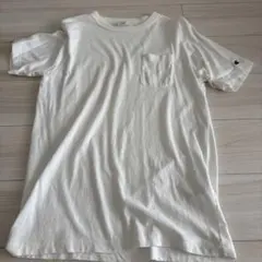 Champion ポケット付きTシャツ ホワイト Lサイズのサムネイル