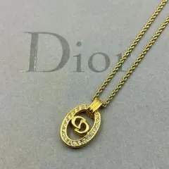 Dior ディオール ネックレス CD ロゴ オーバル ヴィンテージ ゴールド