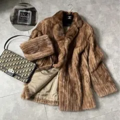ツヤ◎毛皮　SAGA MINK サガミンク ミンクコート ロングコート 着丈69