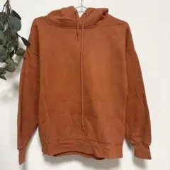 GAP オレンジ パーカー 無地 シンプル フーディ スウェット ジップアップ
