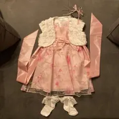 結婚式　フォーマルドレス ピンク フラワー・花柄