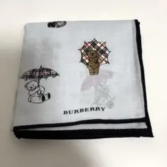 BURBERRY 日傘 犬の散歩女の子 全刺繍ノヴァチェック ブラック