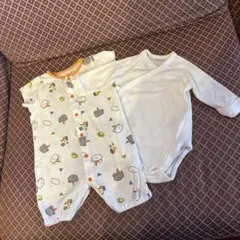 ベビー服 ロンパース 2枚セット 綿100% 50-60cmのサムネイル