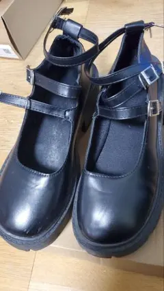 厚底パンプス　ローファー