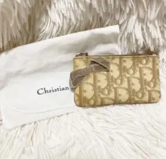 DIOR トロッター柄 希少 コインケース 小物入れ リボン ヴィンテージ