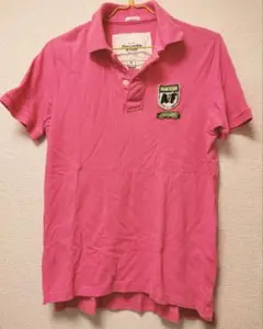 【春色】アバクロ 半袖ポロシャツ ピンク サイズM