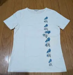 【希少】コムサデモード Tシャツ 9号 キャラクタープリント ヴィンテージ 白のサムネイル