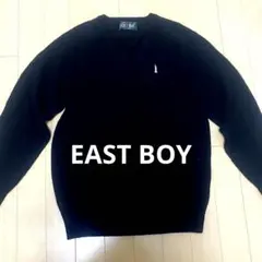 EAST BOY 黒 Vネック　スクールセーター　ピンク　9号