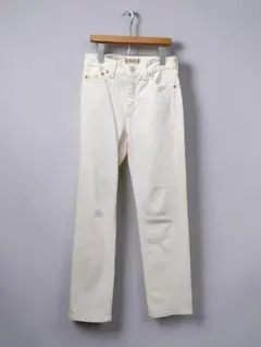 ヤヌーク スリムストレート デニムパンツ ホワイト 22インチ