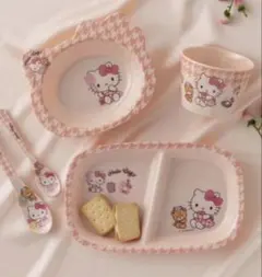 ハローキティキティ のんびりタイム　メラミン食器　ダイソー　5点セット お皿