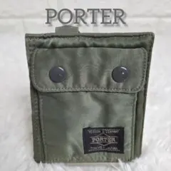 【美品]PORTER ポーター　タンカー二つ折財布　セージグリーンのサムネイル