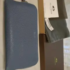 PELE　BORSA　青 レザー 長財布のサムネイル