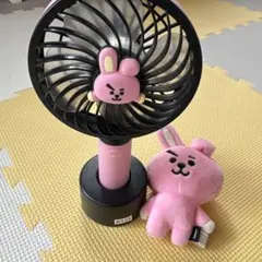 BTS BT21 ハンディファン ぬいぐるみキーホルダー