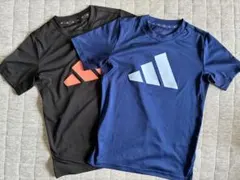 【値下げ】adidas Tシャツ 150cm 黒・紺 2枚セット