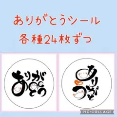 【TH11】サンキューシール 筆顔文字 ありがとう 感謝 お礼 48枚のサムネイル