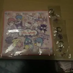 산리오 ハーモニーランド 限定ミニタオル ＆アクリルキーホルダー3点セット