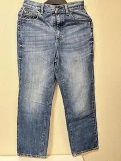 GU ストレートブルーデニムパンツ　Lサイズ