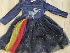 ユニコーン　ネイビー ワンピース　100　【補修必要】