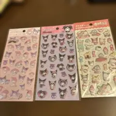 ぷくっとシール　サンリオキャラクター　3シートセット