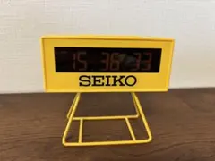 SEIKO デジタル置時計 イエロー スタンド付きのサムネイル